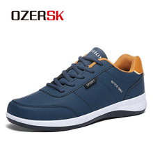 Load image into Gallery viewer, OZERSK Men Sneakers Fashion Men Casual Shoes Leather Breathable Man Shoes Lightweight Male Shoes Adult Tenis Zapatos Krasovki
