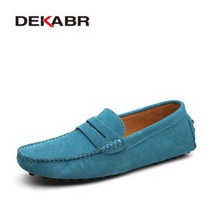 DEKABR Size 49 Men Casual Shoes Fashion Men Shoes Genuine Leather Men Loafers Moccasins Slip On Men's Flats Male Driving Shoes