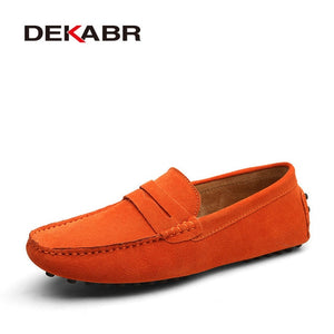 DEKABR Size 49 Men Casual Shoes Fashion Men Shoes Genuine Leather Men Loafers Moccasins Slip On Men's Flats Male Driving Shoes