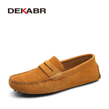 Load image into Gallery viewer, DEKABR Size 49 Men Casual Shoes Fashion Men Shoes Genuine Leather Men Loafers Moccasins Slip On Men&#39;s Flats Male Driving Shoes
