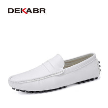 Load image into Gallery viewer, DEKABR Size 49 Men Casual Shoes Fashion Men Shoes Genuine Leather Men Loafers Moccasins Slip On Men&#39;s Flats Male Driving Shoes
